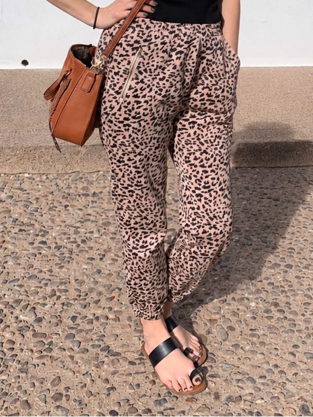 Storia Leopard Print Joggers : Small